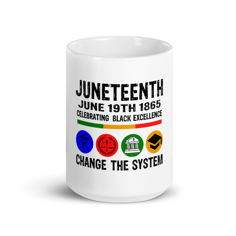 White glossy mug - thisjuneteenth