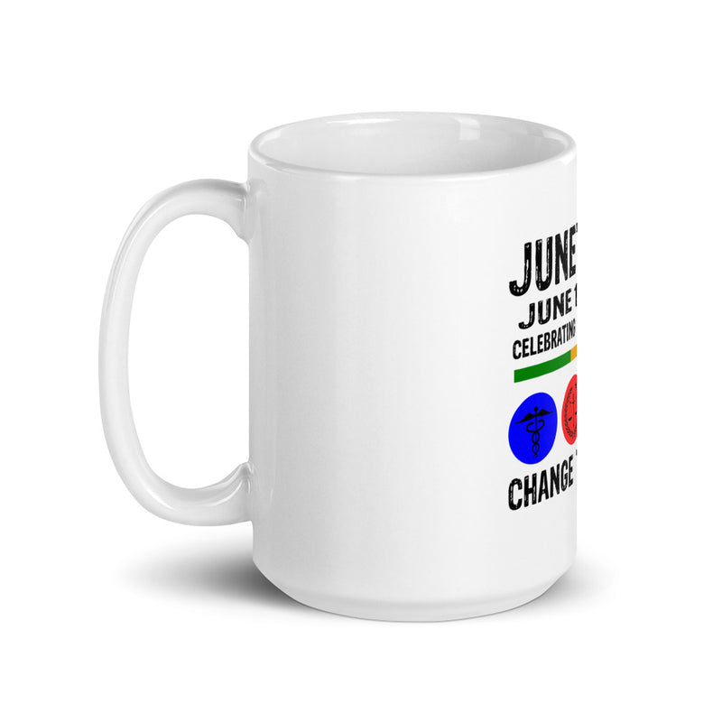 White glossy mug - thisjuneteenth